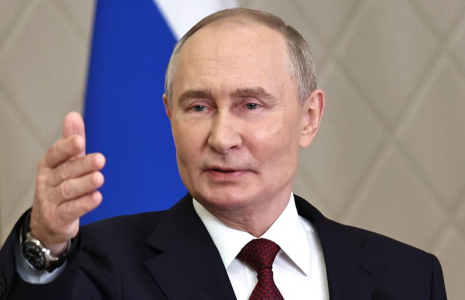Vladimir Poutine à Astana, au Kazakhstan, le 28 novembre 2024. ( POOL / MIKHAIL TERESHCHENKO )