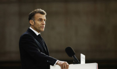 Le président français Macron à Crozon