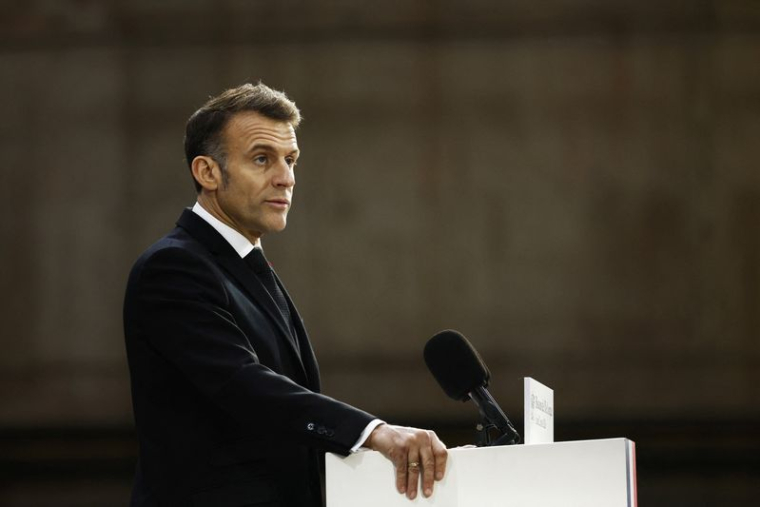 Le président français Macron à Crozon