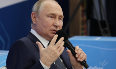 Vladimir Poutine à Solnechnogorsk, en Russie, le 1er septembre 2023. ( POOL / MIKHAIL KLIMENTYEV )