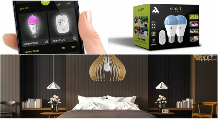 La technologie Bluetooth Mesh d’Awox permet de contrôler jusqu’à 50 ampoules connectées dans la maison. (© Awox)