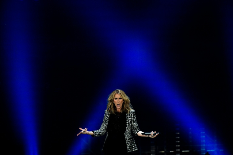 Céline Dion sur scène le 4 juillet 2017 à Paris ( AFP / Martin BUREAU )