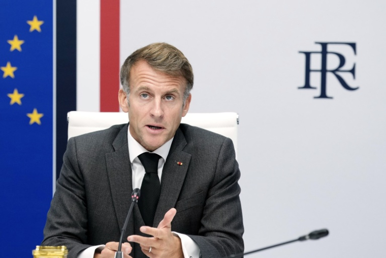 Emmanuel Macron à l'Elysée à Paris le 22 octobre 2026 ( POOL / Teresa Suarez )