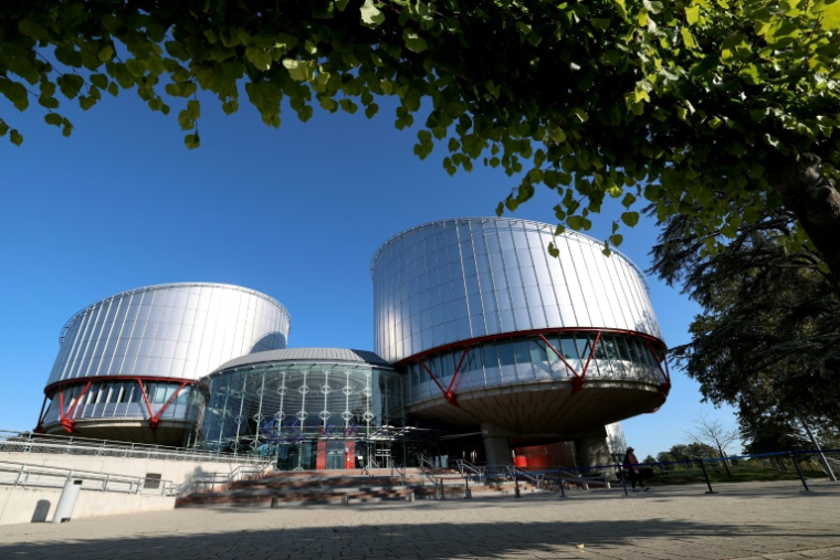 Photo prise le 27 septembre 2023 de la Cour européenne des droits de l'homme (CEDH), à Strasbourg ( AFP / FREDERICK FLORIN )