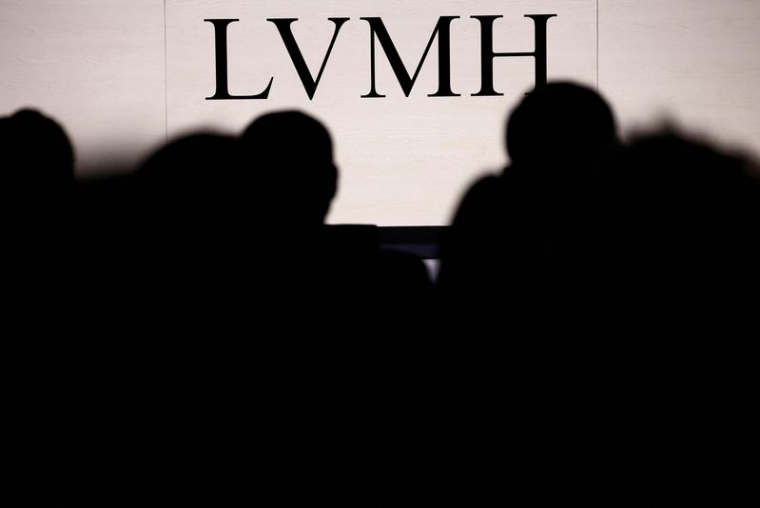 Le logo de LVMH lors de l'assemblée générale annuelle des actionnaires