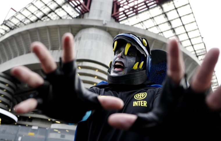 Une pensée pour Marco, unique supporter à l’arrivée des joueurs de l’Inter