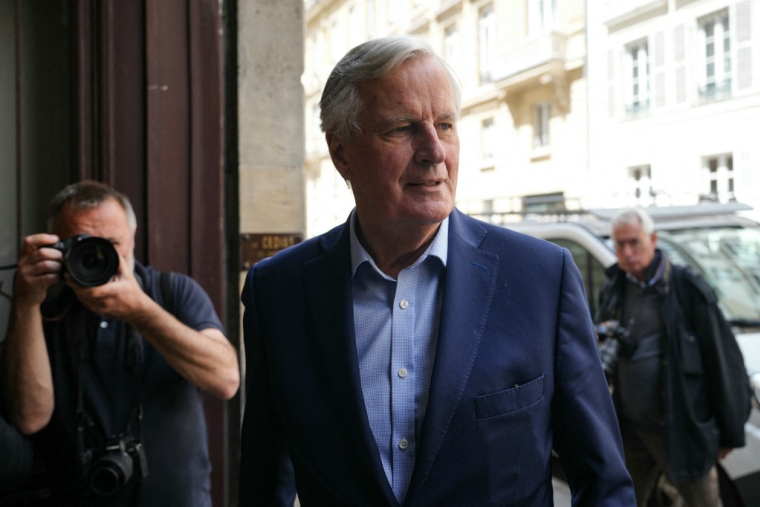 Michel Barnier à Paris, le 12 juin 2024. ( AFP / DIMITAR DILKOFF )