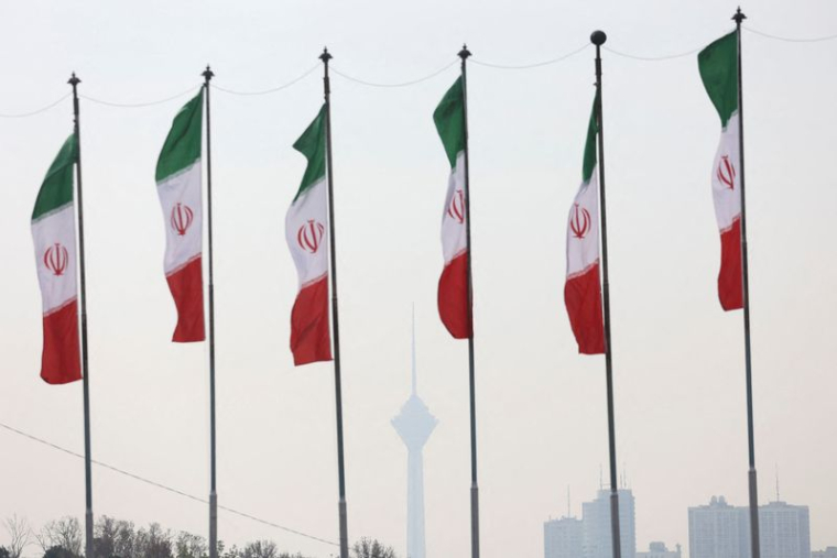 Des drapeaux iraniens à Téhéran