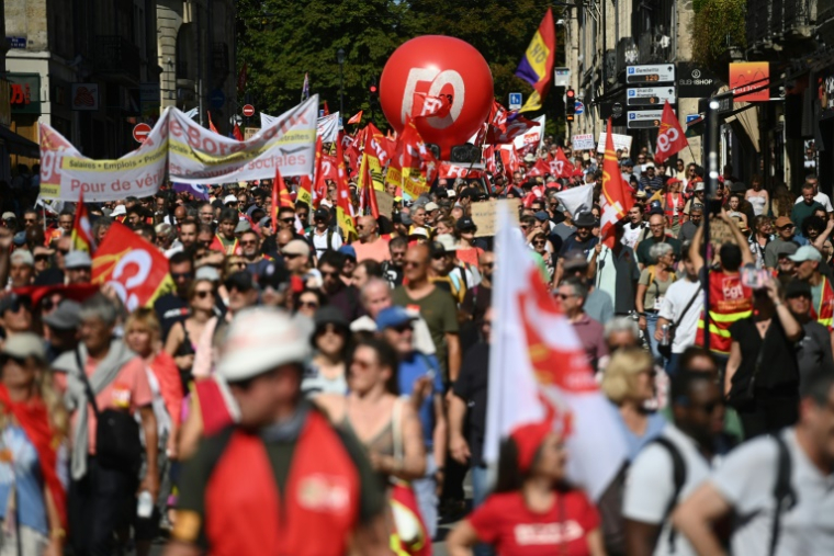 Manifestation à Bordeaux le 18 septembre 2025 ( AFP / Christophe ARCHAMBAULT )