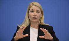 Evelyn Palla à Berlin, en Allemagne, le 22 septembre 2025. ( AFP / TOBIAS SCHWARZ )