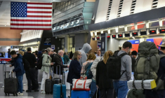 L'aéroport international de Boston Logan, dans le Massachusetts, le 10 novembre 2025  ( AFP / Joseph Prezioso )