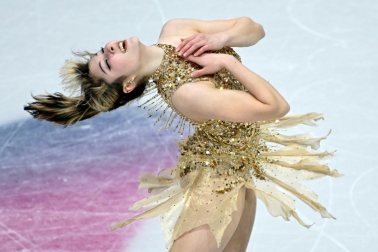 L'Américaine Alysa Liu, sacrée championne olympique de patinage artistique, le 19 février 2026 à Milan ( AFP / WANG Zhao )