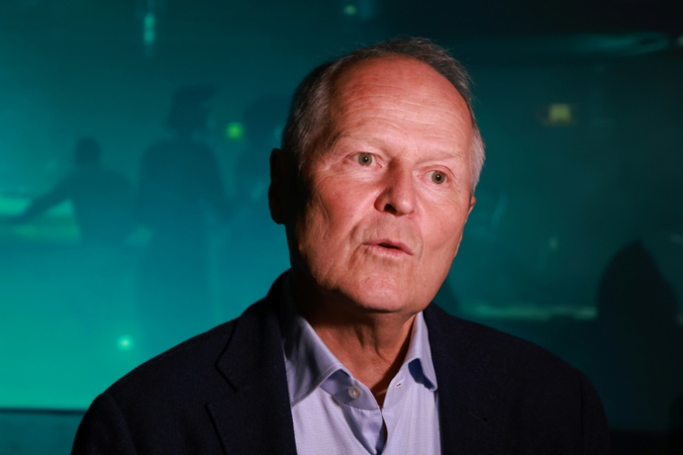 Le PDG d'Ubisoft, Yves Guillemot, s'exprime lors d'une conférence d'Ubisoft à Los Angeles, en Californie, le 9 juin 2024 ( AFP / David SWANSON )