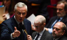 Bruno Le Maire, le 4 avril 2023, à l'Assemblée nationale ( AFP / Christophe ARCHAMBAULT )