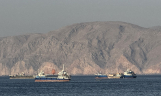 Des navires, dans le détroit d'Ormuz, entre Iran et Oman (illustration) ( AFP / - )