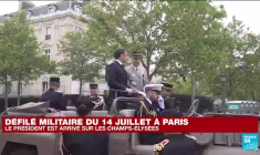 Défile du 14 juillet sur les Champs-Elysées : Emmanuel Macron arrive sur place