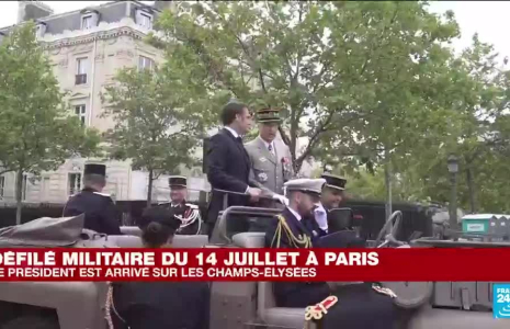 Défile du 14 juillet sur les Champs-Elysées : Emmanuel Macron arrive sur place