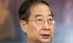 Le Premier ministre sud-coréen Han Duck-soo à Vienne, en Autriche, le 8 mai 2023. ( AFP / JOE KLAMAR )