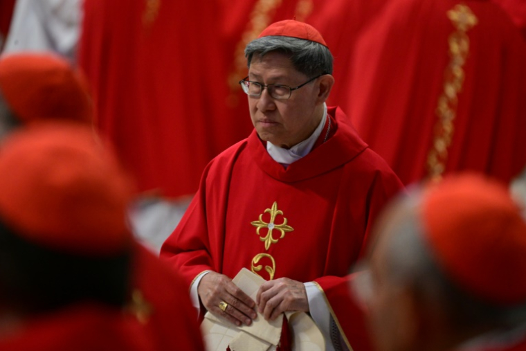 Le cardinal philippin Luis Antonio Tagle assiste à une messe à la basilique Saint-Pierre au Vatican, le 30 avril 2025 ( AFP / Tiziana FABI )