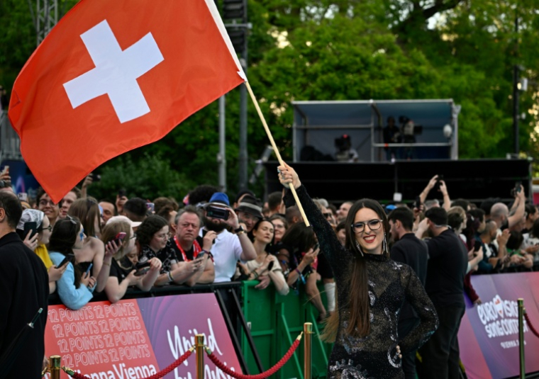 L'artiste suisse Veronica Fusaro à Vienne, en Autriche, le 10 mai 2026. ( AFP / Tobias SCHWARZ )