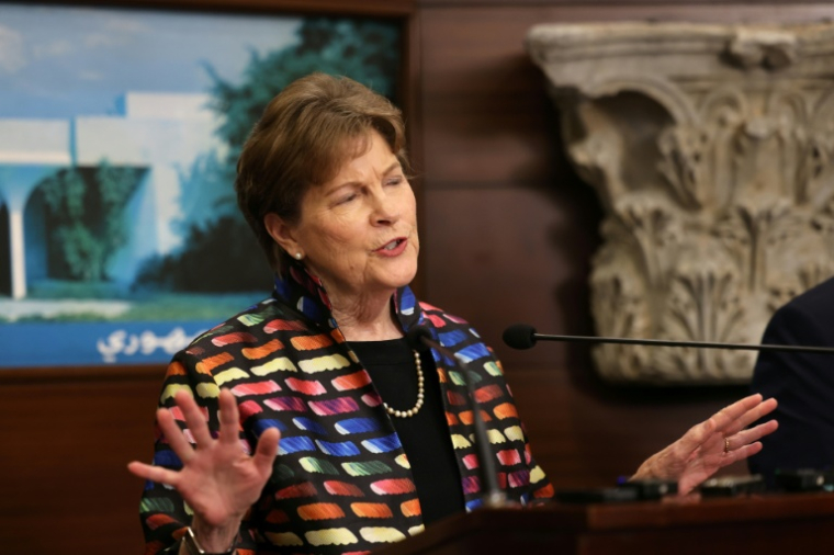 La sénatrice démocrate américaine Jeanne Shaheen, au palais présidentiel du Liban, à Baabda, le 26 août 2025 ( AFP / ANWAR AMRO )
