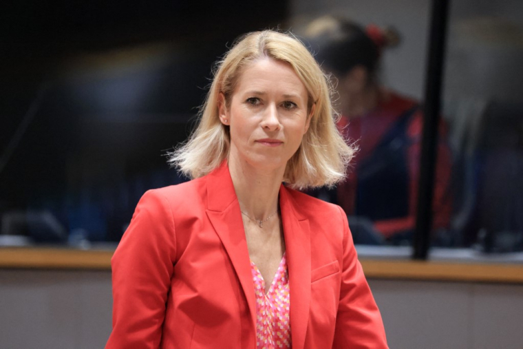 Kaja Kallas à Bruxelles, en Belgique, le 15 octobre 2026. ( AFP / LUDOVIC MARIN )