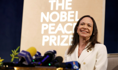 L'opposante vénézuélienne Maria Corina Machado, prix Nobel de la paix 2025, à Oslo, le 11 décembre 2025 ( AFP / Odd ANDERSEN )
