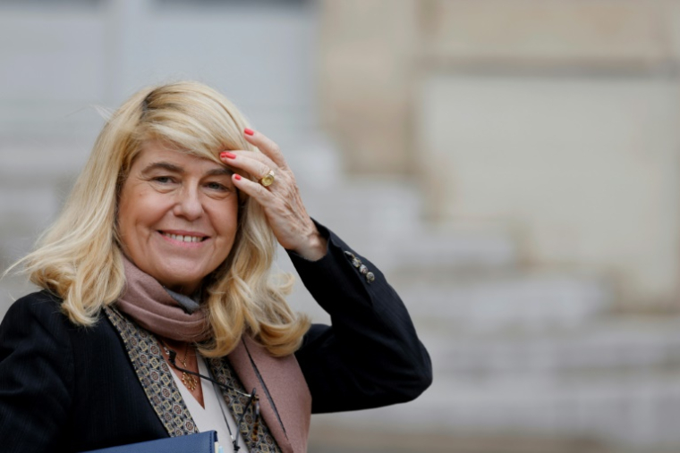 L'ancienne secrétaire d'État à la Ruralité Dominique Faure sur le perron de l'Elysée à Paris le 3 avril 2024 ( AFP / Ludovic MARIN )