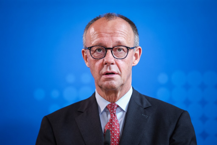 Friedrich Merz à Hanovre, en Allemagne, le 22 juillet 2025. ( AFP / RONNY HARTMANN )