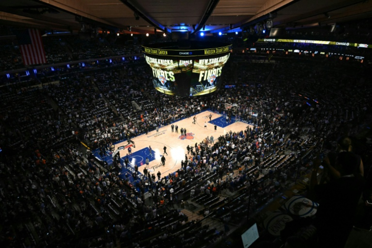 Match 3 de la finale NBA entre les New York Knicks et les San Antonio Spurs au Madison Square Garden de New York, le 8 juin 2026 ( AFP / SAUL LOEB )