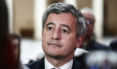 Le ministre de la Justice Gérald Darmanin le 9 février 2026, à Aix-en-Provence, dans les Bouches-du-Rhône ( AFP / Thibaud MORITZ )