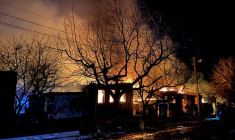 Site d'une attaque de drone russe, à Kharkiv