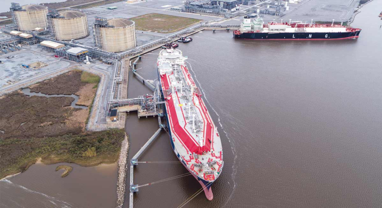 À l'image du terminal gazier de Cameron, en Louisiane, la croissance économique américaine est soutenue par les exportations de gaz et de pétrole. (© Cameron)