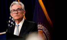 Le président de la Réserve fédérale Jerome Powell lors d'une conférence de presse à Washington