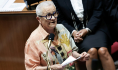 La ministre de l'Aménagement du territoire et de la Décentralisation Françoise Gatel à une séance de questions au gouvernement à l'Assemblée nationale à Paris, le 15 juillet 2026 ( AFP / STEPHANE DE SAKUTIN )
