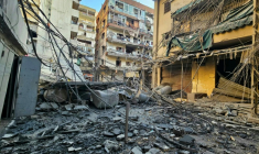 Les décombres après un attaque aérienne israélienne dans un quartier sud de Beyrouth, le 6 mars 2026, au Liban ( AFP / - )