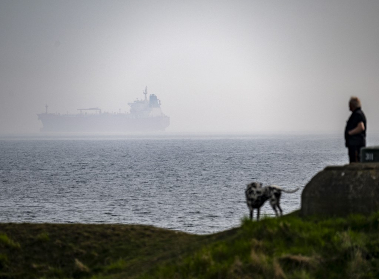 Un navire au large de Trelleborg (Suède), en mai 2026 (illustration) ( TT NEWS AGENCY / JOHAN NILSSON )