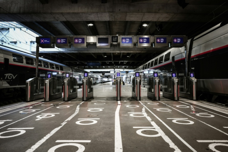 La circulation des trains sera perturbée dans toute la France, selon la SNCF ( AFP / Thibaud MORITZ )
