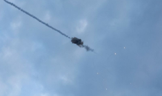 Une explosion lors d'une frappe de missile russe à Kyiv