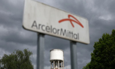 Logo du groupe sidérurgique ArcelorMittal à Basse-Indre
