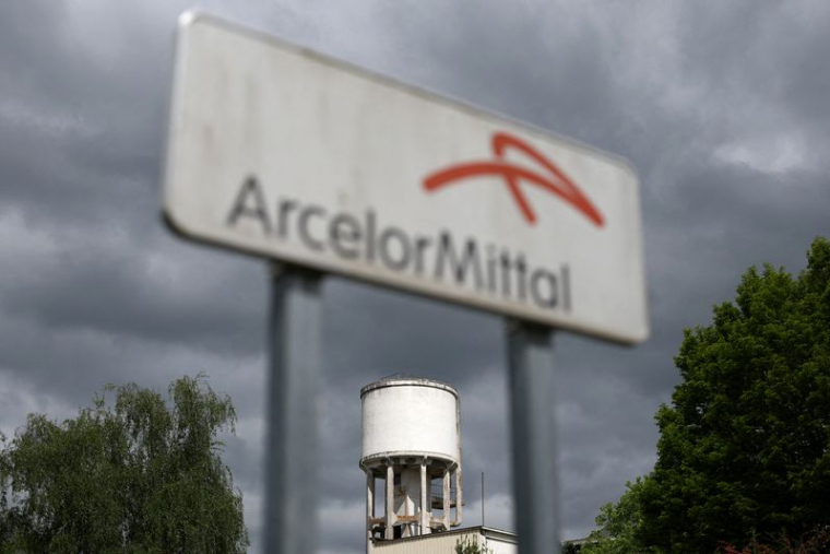 Logo du groupe sidérurgique ArcelorMittal à Basse-Indre