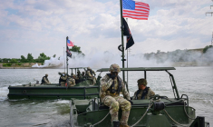 Des soldats américains, en exercice militaire de l'Otan à Frecatei (Roumanie), en juin 2025 (illustration) ( AFP / DANIEL MIHAILESCU )