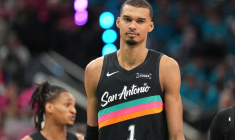 L'attaquant des San Antonio Spurs Victor Wembanyama