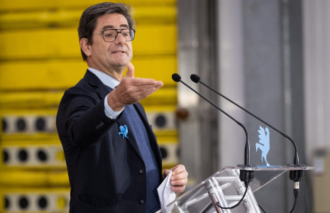 Nicolas Dufourcq à Duppigheim, le 18 mars 2024. ( AFP / SEBASTIEN BOZON )