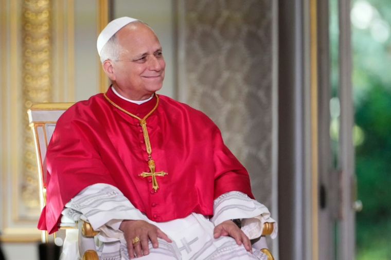 Le pape Léon XIV, le 25 septembre 2025 au palais de l'Elysée, à Paris ( POOL / Teresa SUAREZ )