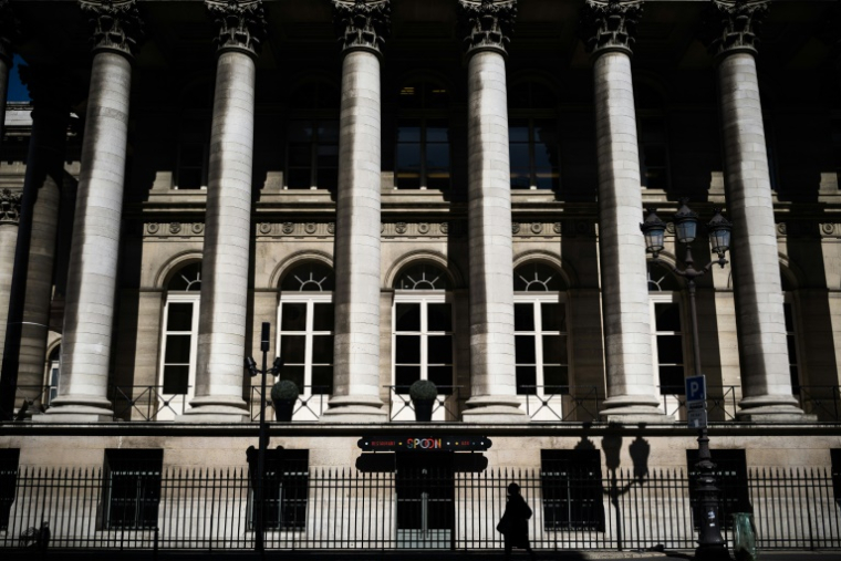 L'ancien siège de la Bourse de Paris, au palais Brongniart, à Paris le 11 septembre 2018 ( AFP / Philippe LOPEZ )