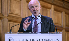 Pierre Moscovici à Paris, le 6 novembre 2025. ( AFP / BERTRAND GUAY )