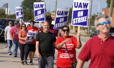 La grève de l'UAW à Center Line, Michigan