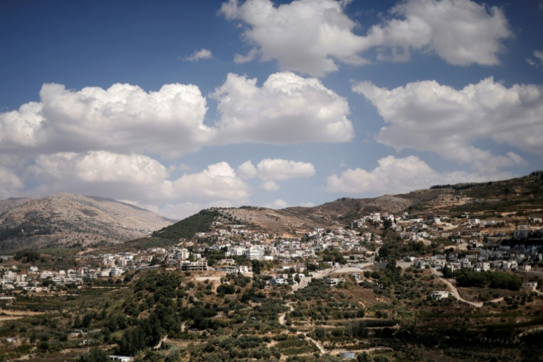 Le village druze d'Ein Qiniye sur le plateau du Golan annexé par Israël, le 4 octobre 2026 ( AFP / Jalaa MAREY )