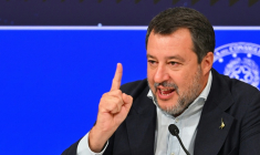 Le vice-Premier ministre Matteo Salvini à Rome le 6 août 2025 ( AFP / Andreas SOLARO )